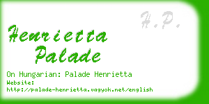 henrietta palade business card